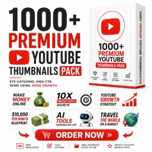 1000+ Premium YouTube Thumbnails Pack – Fully Editable PSD Templates