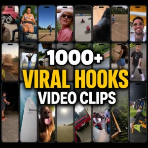 1000+ Ready to use Viral Video Hooks (Instant lifetime access within 30 seconds) with Reselling rights.
